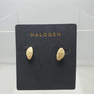 Halogen Matt gold stud  pierced earring